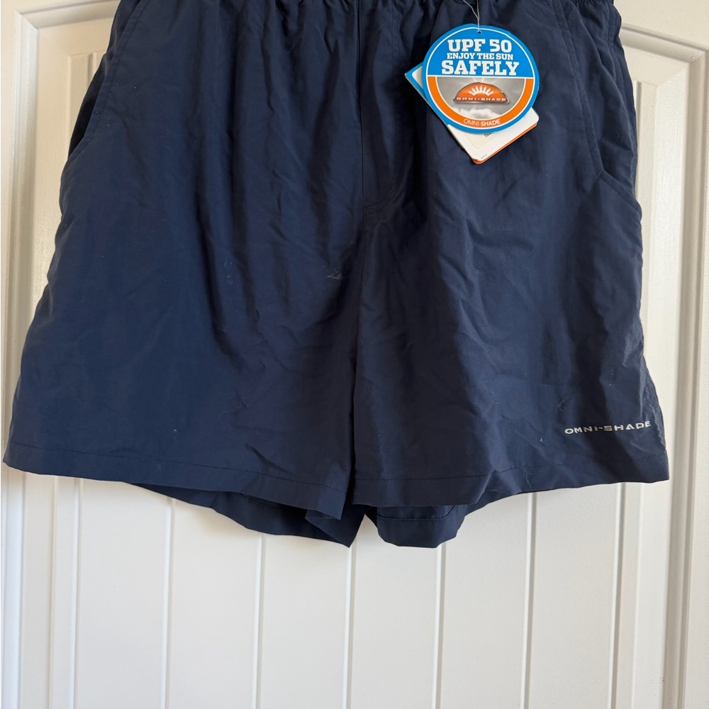 Columbia Navy UPF Omni-Shade Lightweight Athletic Shorts